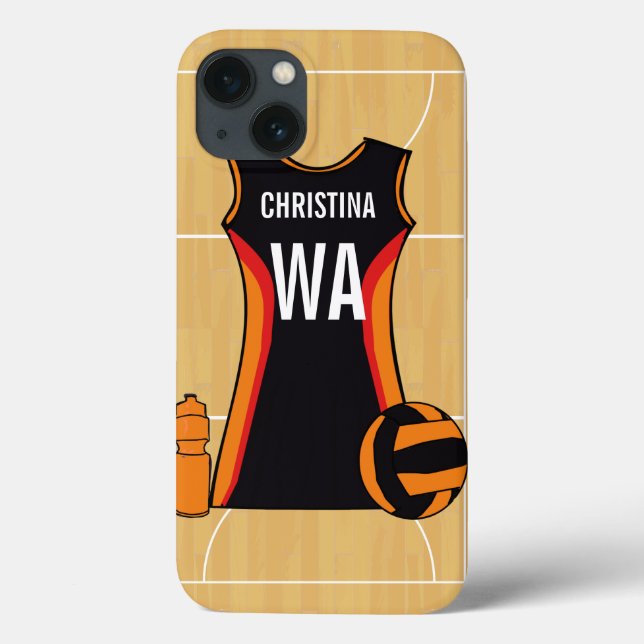 Personalised netball device case (Back)
