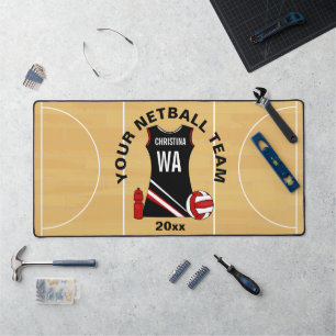 Personalised Netball player Desk Mat
