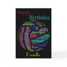 Personalised Netball Player Inspirational Birthday
