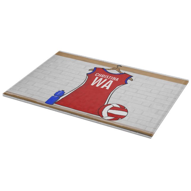 Personalised Netball uniform Cutting Board (Corner)