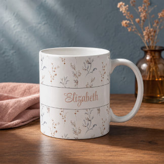 Personalised Neutral Botanical Name Mug