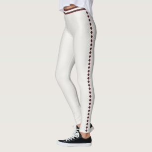 Personalised Neutral Vintage Black Cherry Pattern Leggings