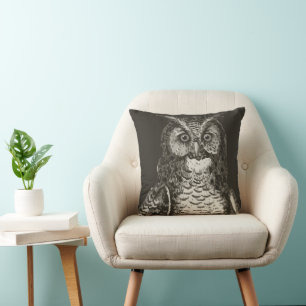 Personalised New Baby Boy's Room Cute Owl Cushion