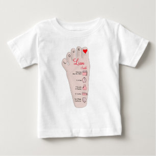 Personalised New Baby Gift Birth Stats Details T-Shirt