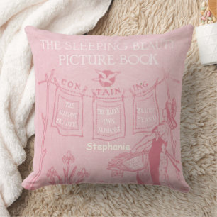 Personalised New Baby Girl's Room Sleeping Beauty Cushion