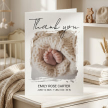 Personalised New Baby Photo Birth Announcement