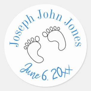 Personalised new baby stickers 