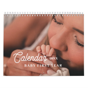 Personalised new born first year baby calendar