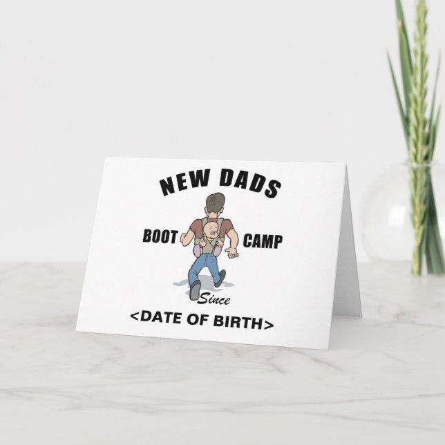 Personalised New Dads Boot Camp Cards (Front)