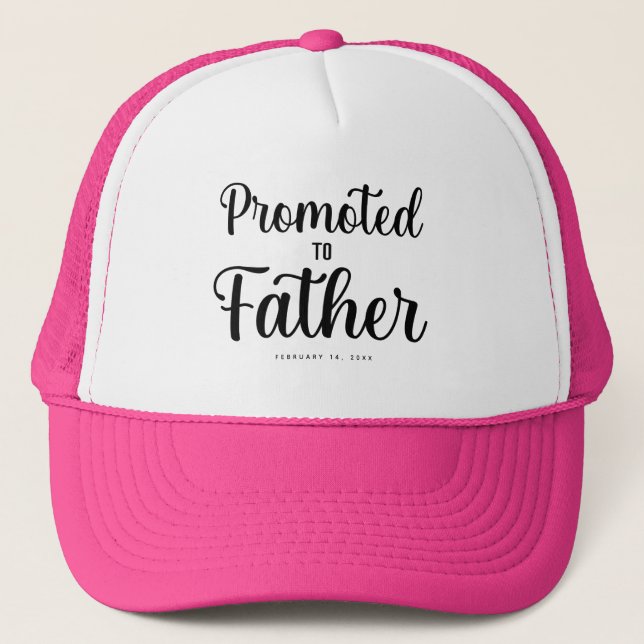 Personalised New Father Blue Trucker Hat (Front)