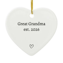 Personalised New Grandma Heart