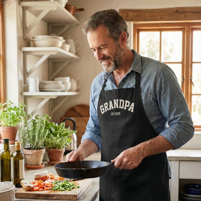 Personalised New Grandpa Est Date Father's Day Apron (Creator Uploaded)