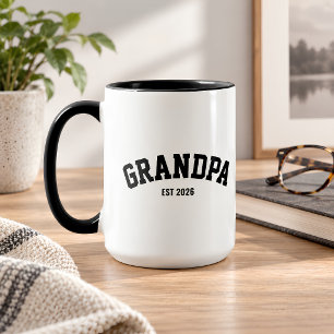 Personalised New Grandpa Est Date Father's Day Mug