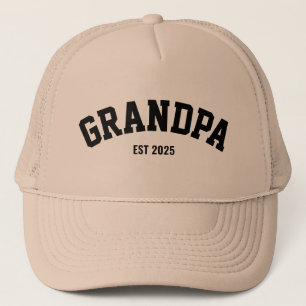 Personalised New Grandpa Est Date Father's Day Trucker Hat