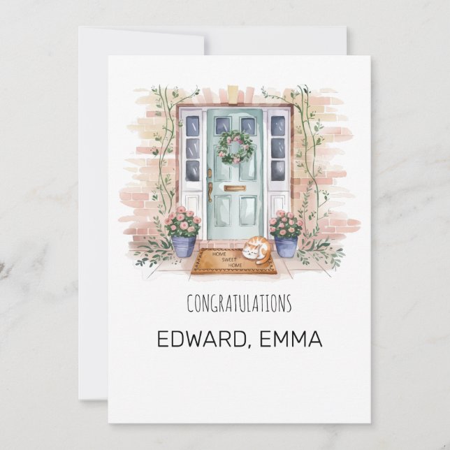 Personalised New Home Congratulations Card (Front)