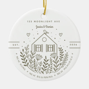 Personalised New Home   First Home Keepsake Ceramic Ornament