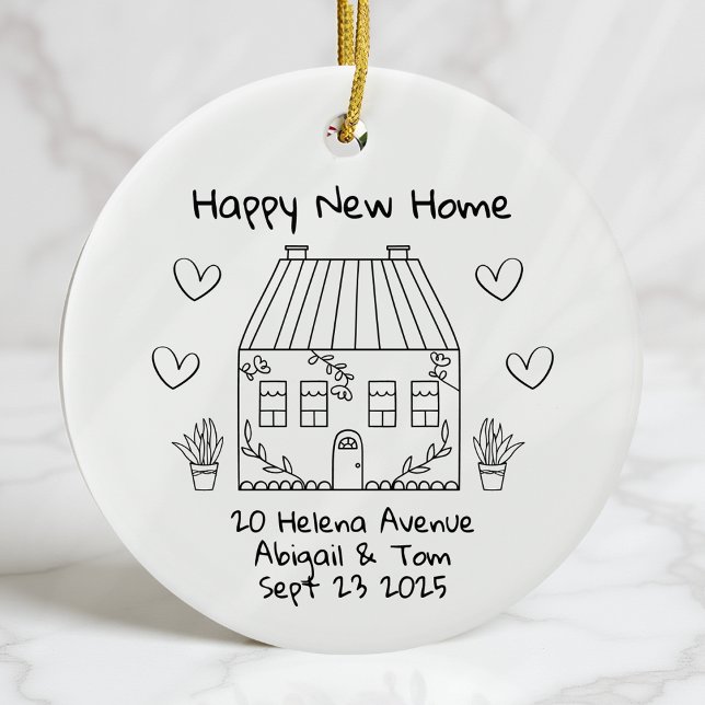 Personalised New Home Keepsake Moving House Ceramic Ornament (Creator Uploaded)