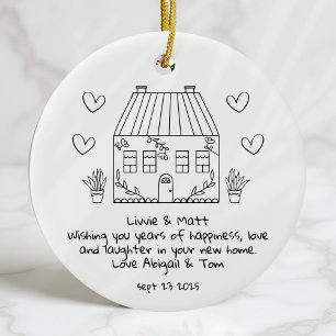 Personalised New Home Keepsake Moving House Ceramic Ornament