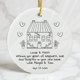Personalised New Home Keepsake Moving House Ceramic Ornament