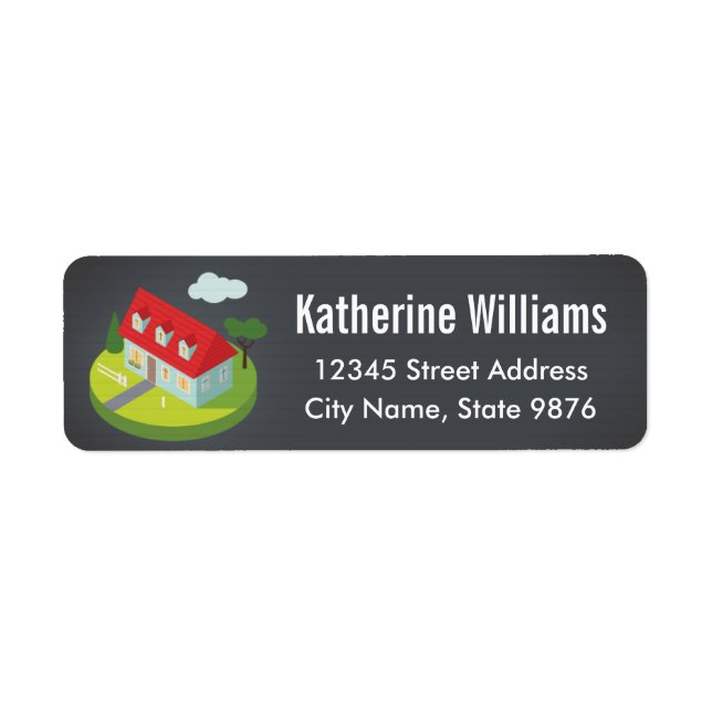 Personalised New Home Return Address Label (Front)