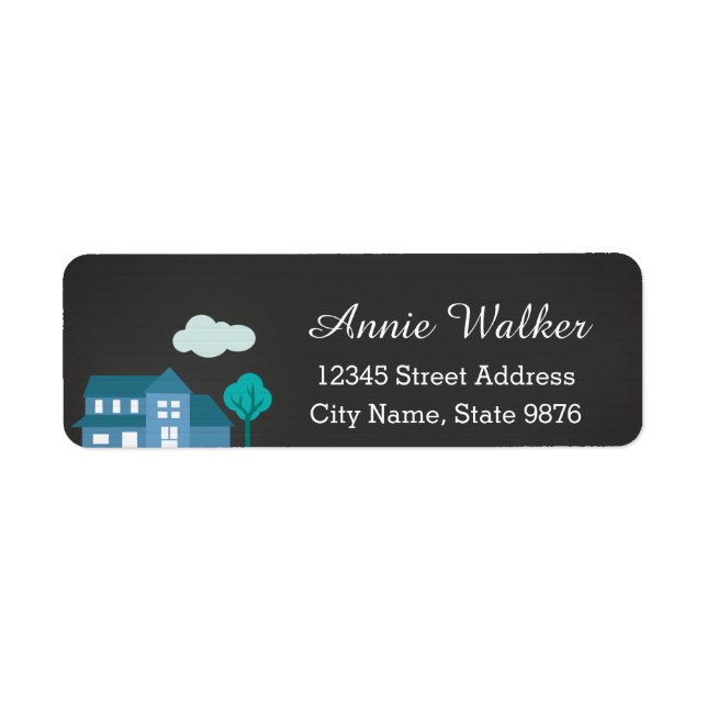 Personalised New Home Return Address Label (Front)