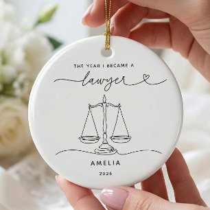 Personalised New Lawyer Christmas Ornament