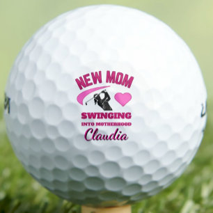 Personalised New Mum Gift – Baby Shower Pink Golf Balls