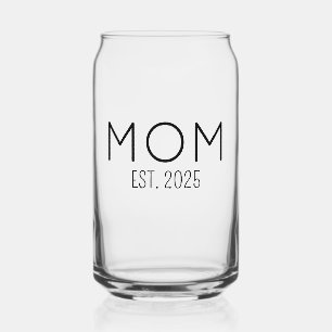 Personalised New Parents Gift - First-time Mum and Can Glass