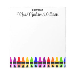 Personalised New Teacher Gift Back to School Grade Notepad
