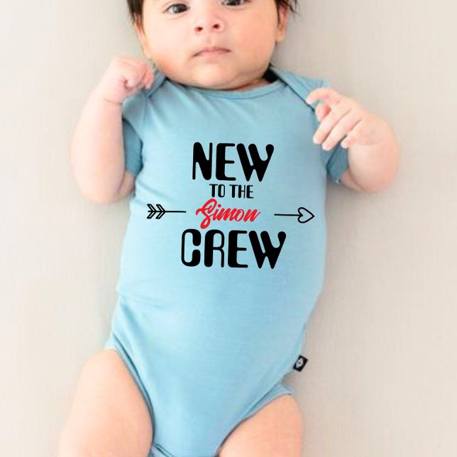 Personalised New to the Crew Baby Bodysuit (Creator Uploaded)