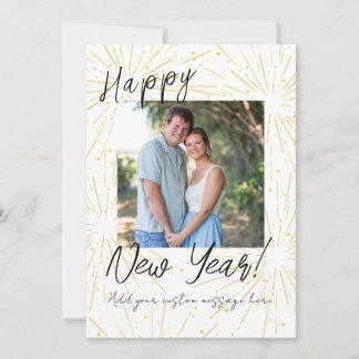 Personalised New Year Greeting Card - Fireworks