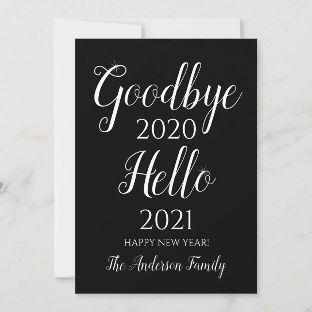 Personalised New Years Eve Holiday Card (Front)