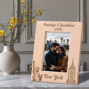 Personalised New York City Custom Name & Date Etched Frames