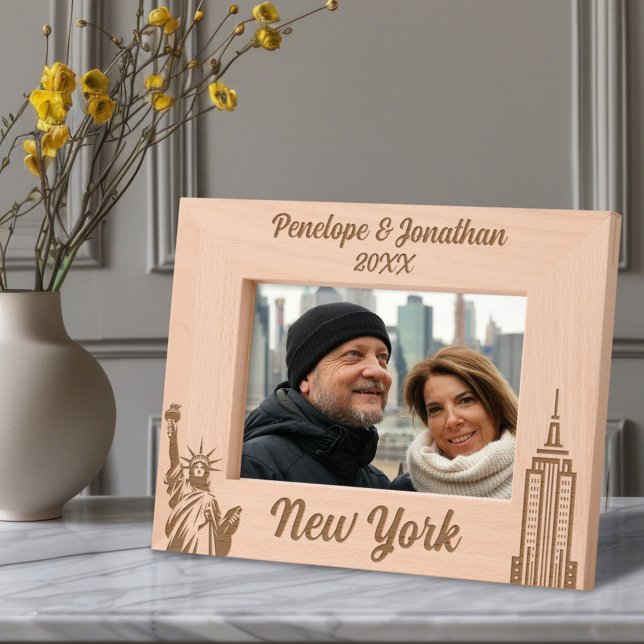 Personalised New York City Custom Name & Date Etched Frames (Creator Uploaded)
