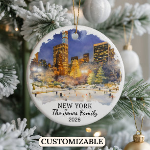Personalised New York City, Custom New York Ceramic Ornament