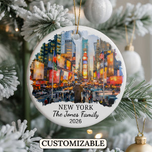 Personalised New York City, Custom New York Ceramic Ornament