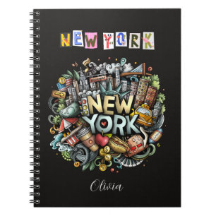 Personalised New York City Doodle Notebook