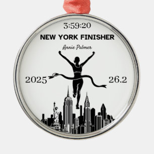 Personalised New York Marathon Finisher Ornament