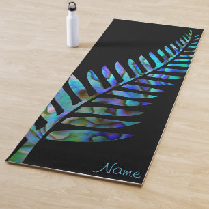PERSONALISED NEW ZEALAND FERN PAUA YOGA MAT