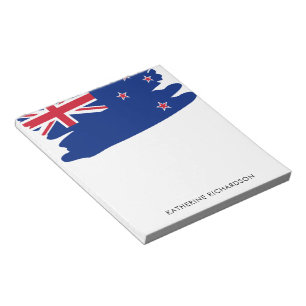 Personalised New Zealand Flag Patriotic Notepad