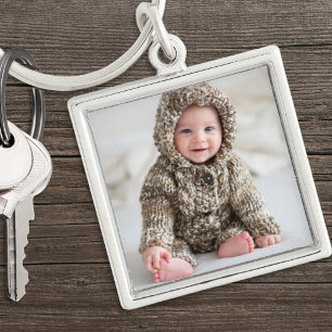 Personalised Newborn Baby Keepsake Photo Key Ring