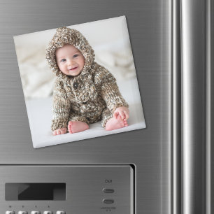 Personalised Newborn Baby Keepsake Photo Magnet