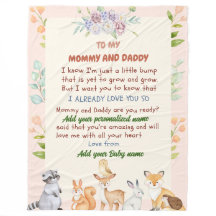 Personalised Newborn Blanket with Name Gift