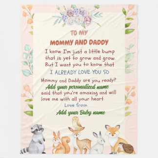 Personalised Newborn Blanket with Name Gift