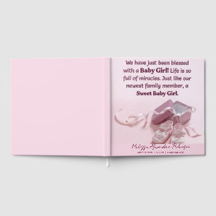 Personalised Newborn Keepsake & Shower Memory Guest Book