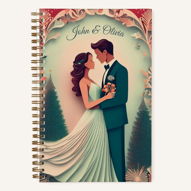 Personalised Newlywed Christmas Journal (Front)