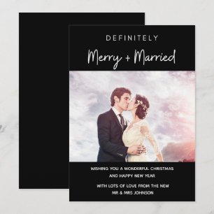 Personalised Newlywed Christmas Wedding Photo Holiday Card