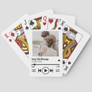Personalised Newlywed Photo Song Playlist Playing Cards