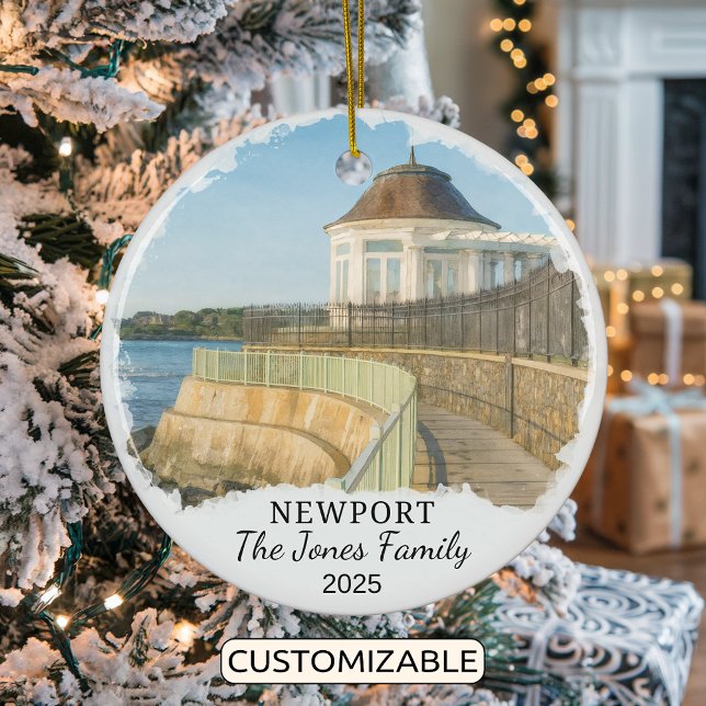 Personalised Newport Ornament, Rhode Island Ceramic Ornament (Creator Uploaded)
