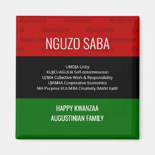 Personalised NGUZO SABA 7 Principles Happy Kwanzaa Magnet